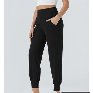 Women's Black High-Waisted Jogger Pants